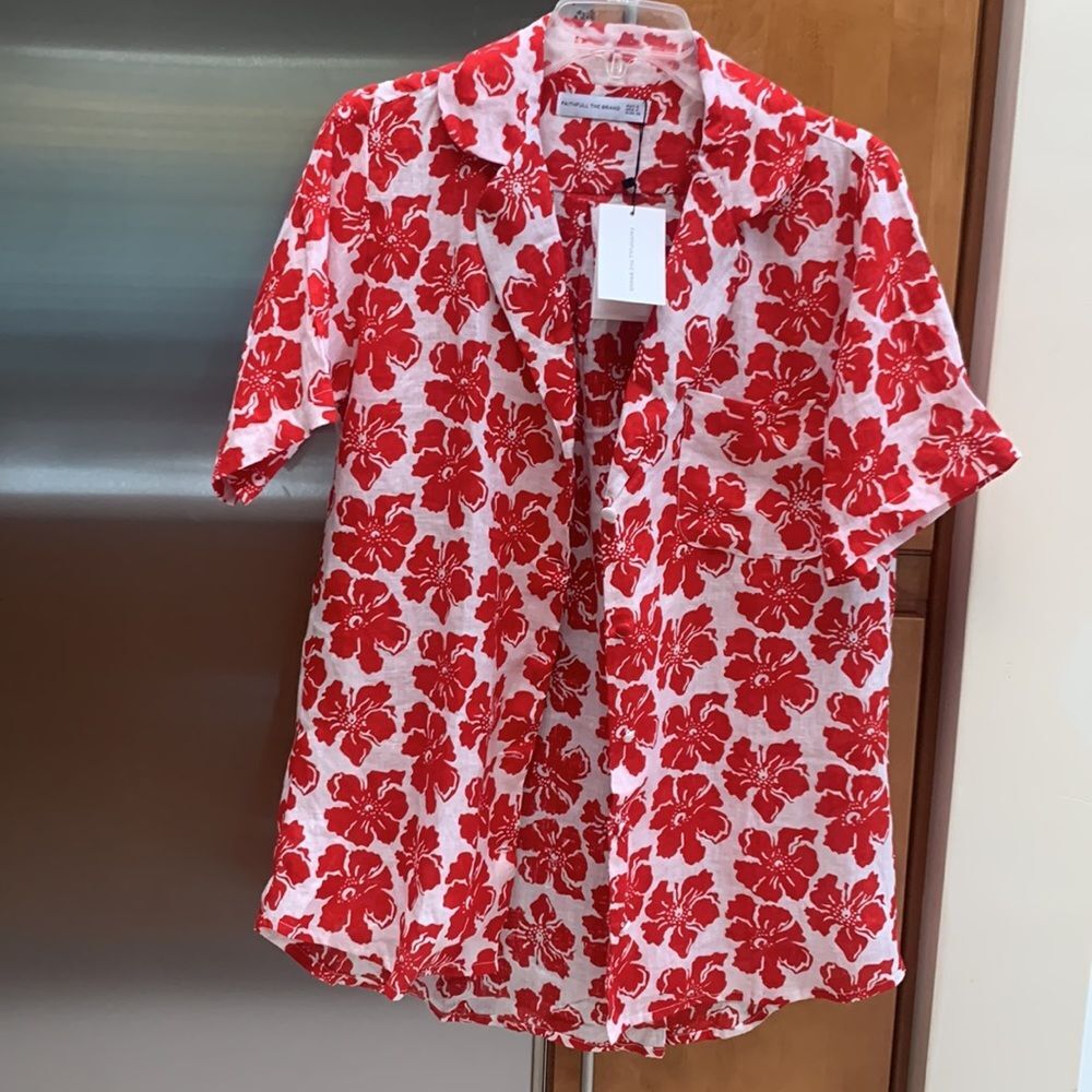 Faithfull Charlita Linen Shirt Dress - La Presa Floral Print - Picture 5 of 9